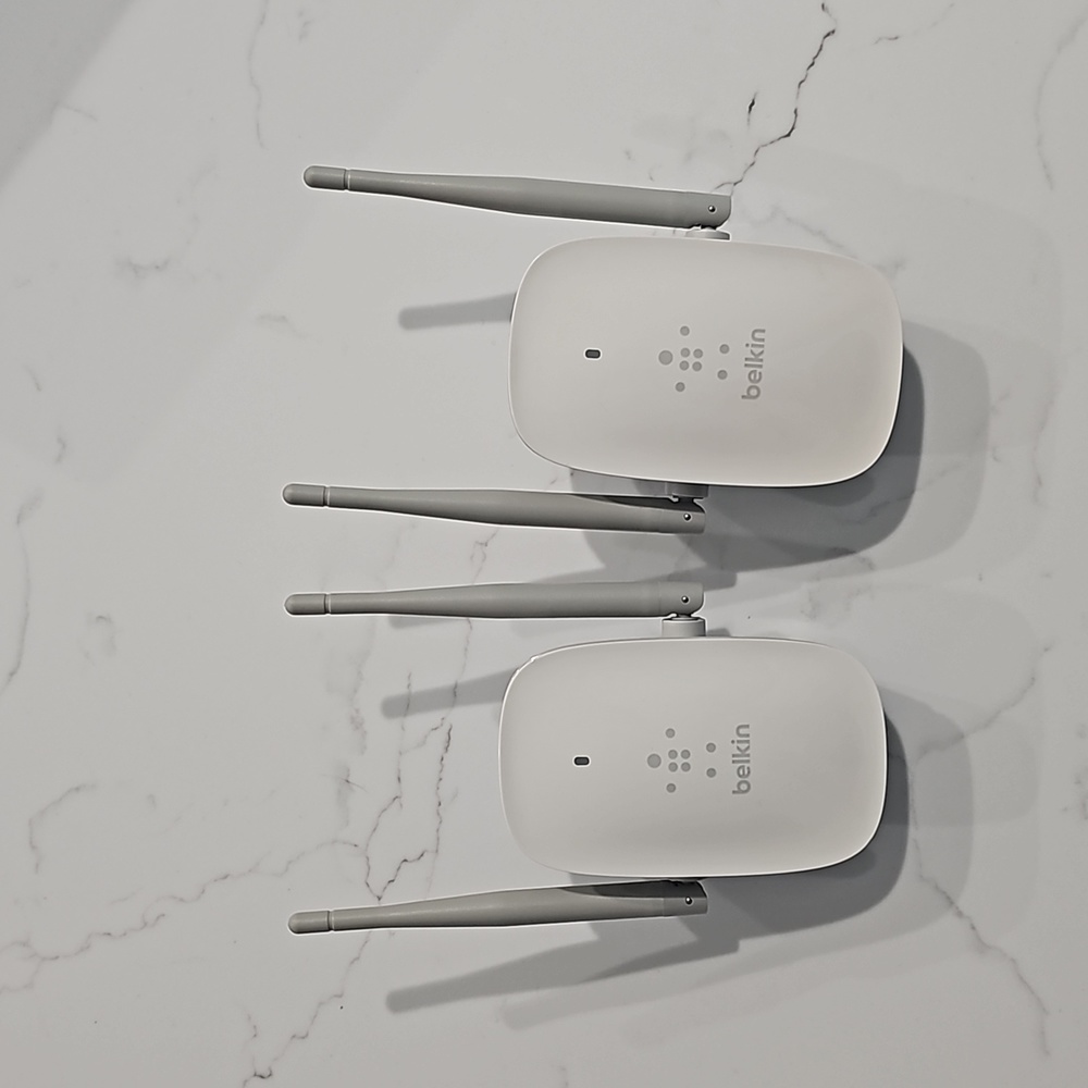 TWO Belkin N600 Dual-Band Wi-Fi Range Extenders
